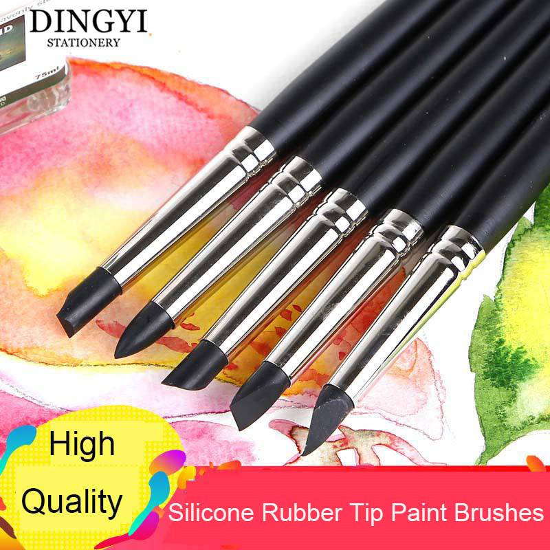 Gouache Paint Set - Кисти для рисования силиконовый резиновый наконечник,