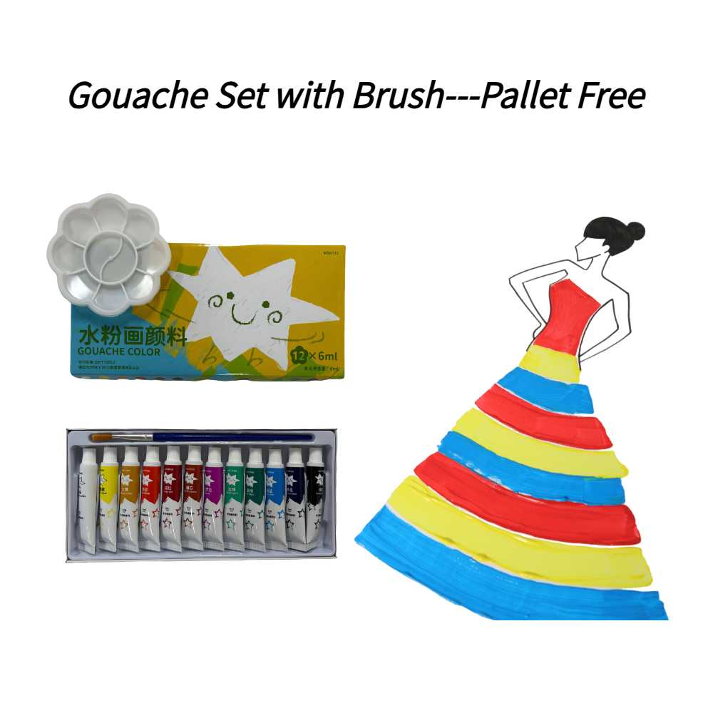 Набор гуашевых красок, 6 мл, 1 – обзор и цена Gouache Paint Set