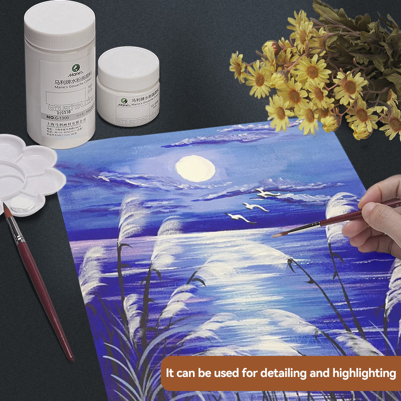 Белая краска для гуаши, 100 мл – обзор и цена Gouache Paint Set
